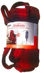 Sunbeam Microplush Sherpa Electric Heated Throw Blanket, Red And Black Plaid. Fixed Price $25.00.