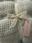 Amelie Home Cozy Cable Knitted Throw Blanket. Fixed Price $18.00.