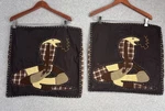 Pottery Barn Kids Cobra Snake Pillow Covers Lot 20X20 Wool Blend Brown Plaid. Fixed Price $39.99.
