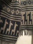 Tumi Peru Aztec Alpaca Wool Throw Blanket Reversible Blue 59" X 52". Fixed Price $49.99.