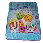 Shopkins Soft Plush Throw Blanket Blue & Pink Apple Popcorn Cookie 2013 Retired. Fixed Price $19.99.