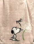 Snoopy Peanuts Berkshire Blanket Poof Dandelion Wish 50X70 Pink Throw. Fixed Price $42.50.