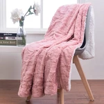 Tache Light Luxe Rose Pink Faux Fur Throw Blanket - Super Soft, Cozy & Cuddly. Fixed Price $59.99.