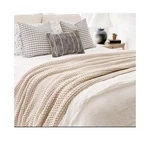 Chunky Knit Bed Blanket - Casaluna Natural Cream Size King. Fixed Price $120.00.