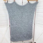 Chunky Yarn Knitted Throw Blanket Grey 44 X 38 Open Couch Arm. Fixed Price $30.00.