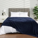 Pavilia Queen Fleece Bed Blanket Navy Blue Plush Flannel Cozy Soft Warm 90X90. Fixed Price $60.04.