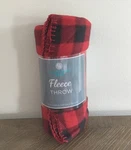 Comfort Bay Fleece Throw Blanket Red/black Buffalo Check Home Decor Soft 50X60. Fixed Price $8.99.