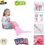 Kids Mermaid Blanket Gifts - Warm Living Room Sofa Children Cuddly Bl.... Fixed Price $27.99.