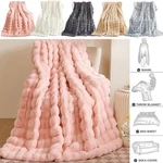Super Soft Faux Rabbit Fur Throw Blanket Reversible Sofa Bed Over. Fixed Price $33.11.