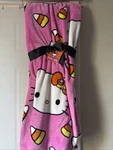 2024 Hello Kitty Pink Halloween Candy Corn Plush Throw Blanket 60 X 70 Nwt. Fixed Price $29.99.