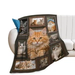Blanket Cute Kitten Throw Soft Warm Cozy Fleece Fuzzy Plush Cats .... Fixed Price $31.27.