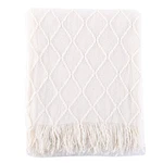 Cream Blanket For Couch, Boho Bedroom Throws, Decorative White Th.... Fixed Price $32.17.