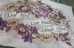 Collections Etc Live Well Love Much Laugh Often Tapestry Throw Blanket Floral. Fixed Price $29.99.