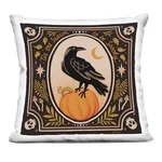Spooky Season Black Crow Floral Zipper Polyester 18 In. X Throw Pil. Fixed Price $47.19.