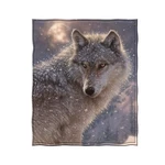 Winter Wolf Throw Blanket - Dawhud Direct Fleece For A... Fast Ship. Fixed Price $58.67.