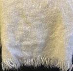 Mohair Ivory Throw By Yves Delorme Paris France Euc 140X170 Cm. Fixed Price $199.00.