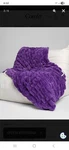 Comfrt Purple Plush Faux Fur Throw Blanket, Solid Luxury Modern Rectangular. Fixed Price $49.99.