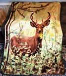 Shavel Home Products Soft Plush Deer Throw Blanket, 60" X 75". Fixed Price $27.99.