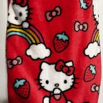 Hello Kitty Blanket Plush Throw Rainbows Red Strawberries 50 X 70. Fixed Price $33.99.