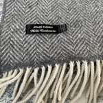 John Hanly Merino Wool Cashmere Blend Throw Blanket Herringbone. Fixed Price $69.88.