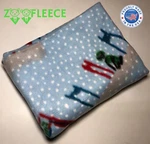 Zoofleece Blue Ski Chairs 42X60" Blanket Comfortable Throw Quilt Winter Warm. Fixed Price $16.96.