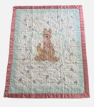 Precious Moments Baby Toddler Blanket Comforter Kangaroo Satin Trim Quilted. Fixed Price $21.55.