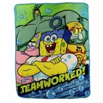 Northwest Nickelodeon Spongebob Teamwork Super Plush Throw Blanket. Fixed Price $22.48.