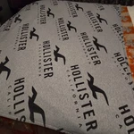 Hollister Gray Polyester Blanket 127CM X 152CM Logo Print All-over Pattern. Fixed Price $14.49.