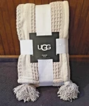 Nwt Ugg Conrad Throw Blanket 50 X 70 Ivory Cream Soft Cozy Corner Tassels. Fixed Price $34.90.