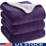 Reversible Sherpa Fleece Throw Blanket Warm Cozy Soft Plush Durable Gift Ready. Fixed Price $52.78.