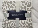 Hudson Park Collection Leopard Knit Throw Blanket 50X70 In Nip. Fixed Price $40.00.