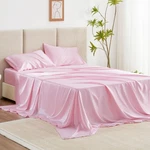 Loves Cabin Satin King Sets - 4 Piece Pink Silky Size Bed .... Fixed Price $37.16.