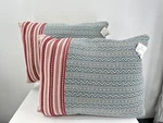Ralph Lauren Pair Of Belle Point Granby Knit Throw Pillow, 15" X 20" Set. Fixed Price $95.00.