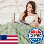 Admitrack Faux Rabbit Fur Throw Blanket For Couch Fluffy Warm Plush Thick. Fixed Price $84.26.