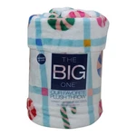 The Big One Oversized Plush Throw Blanket 5'X6' Candy Pattern Faux Fur Holiday. Fixed Price $16.09.