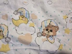 Riegel Morgan Teddy Beddy Bear Clouds Hearts Moons Stars Flannel Blanket. Fixed Price $23.88.
