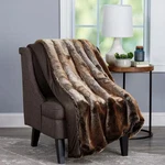 Oversized Premium Amber Brown Fashion Faux Marten Sable Hypoallergenic Throw Bla. Fixed Price $152.32.