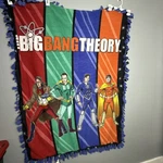 Rare Print Big Bang Theory Tv Show Cast Plush Fleece Blanket 40 X 52. Fixed Price $24.99.
