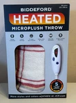 Biddeford Heated Microplush Throw Electric Blanket 50 X 62 New Plaid. Fixed Price $54.99.