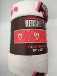 Hershey's Milk Chocolate Bar Plush Throw Blanket 50X60 Valentine Hearts New. Fixed Price $11.99.