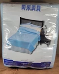 New Kmart Blue Home Essentials Blanket Nylon Binding Twin Full Vintage Nos 72 90. Fixed Price $24.00.