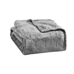 Amrani Bedcover Embossed Blanket Soft Premium Microplush Grey By Plazatex. Fixed Price $31.00.