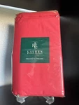 Ralph Lauren Vintage Green Label Red King Pillowcases New Cotton 20" X 36". Fixed Price $32.99.