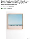 Deny Designs Hello Twiggs Beach Huts Framed Wall Art 15X15 Modern Blue Brown Mdf. Fixed Price $30.00.