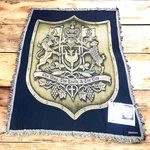 Dickson 52 X 88" Christian Coat Arms Tapestry Throw Black Gold Loomsoft. Fixed Price $27.79.