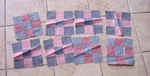 8 Antique Nine Patch Chambray Quilt Block Vintage Square 1920S. Fixed Price $32.50.