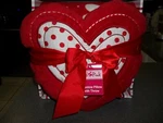 Valentine Heart Pillow & Throw Gift Set Red White New!. Fixed Price $17.99.