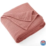 Carriediosa 100% Cotton Muslin Throw Blanket 50" 70" Xl Size 4-LAYERS Su. Fixed Price $46.84.