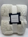 Nwt Charter Club Cream Plush Embossed Sherpa Throw 50INCHX60INCH Machinewashable. Fixed Price $30.00.