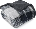 Premium Sherpa Twin Size Blanket Plaid Design Flannel Fleece Bed. Fixed Price $36.67.